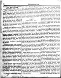    We are not able to determine whether the elder Smith was ever concerned in money digging transactions previous to his emigration from Vermont, or not, but it is a well authenticated fact that soon after his arrival here he evinced a firm belief in the existence of hidden treasures, and that this section of country abounded in them. -- He also revived, or in other words  propagated the vulgar, yet popular belief that these treasures were held in charge by some evil spirit, which was supposed to be either the DEVIL himself, or some one of his most trusty favorites. This opinion however, did not originate by any means with Smith, for we find that the vulgar and ignorant from time immemorial, both in Europe and America, have entertained the same preposterous opinion.<br>
   It may not be amiss in this place to mention that the mania of money digging soon began rapidly to diffuse itself through many parts of this country; men and women without distinction of age or sex became marvellous wise in the occult sciences, many dreamed, and others saw visions disclosing to them, deep in the bowels of the earth, rich and shining treasures, and to facilitate those mighty mining operations, (money was usually if not always sought after in the night time,) divers devices and implements were invented, and although the spirit was always able to retain his precious charge, these discomfited as well as deluded beings, would on a succeeding night return to their toil, not in the least doubting that success would eventually attend their labors.<br>
   Mineral rods and balls, (as they were called by the imposter who made use of them,) were supposed to be infallible guides to these sources of wealth -- peep stones or pebbles, taken promiscuously from the brook or field, were placed in a hat or other situation excluded from the light, when some wizzard or witch (for these performances were not confined to either sex) applied their eyes, and nearly starting their balls from their sockets, declared they saw all the wonders of nature, including of course, ample stores of silver and gold.<br>
   It is more than probable that some of these deluded people, by having their imaginations heated to the highest pitch of excitement, and by straining their eyes until they were suffused with tears, might have, through the medium of some trifling emission of the ray of light, receive imperfect images on the retina, when their fancies could create the rest. Be this however as it may, people busied themselves in consulting these blind oracles, while the ground was nightly opened in various places and men who were too lazy or idle to labor for bread in the day time, displayed a zeal and perseverance in this business worthy of a better cause. 