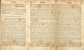    I first became acquainted with Joseph, Sen., and his family in the year 1820.  They lived, at that time, in Palmyra, about one mile and a half from my residence.  A great part of their time was devoted to digging for money; especially in the night time, when they said the money could be most easily obtained.  I have heard them tell marvellous tales, respecting the discoveries they had made in their peculiar occupation of money digging.  They would say, for instance, that in such a place, in such a hill, on a certain man's farm, there were deposited keys, barrels and hogsheads of coined silver and gold - bars of gold, golden images, brass kettles filled with gold and silver - gold candlesticks, swords, &c. &.c  They would say, also, that nearly all the hills in this part of New York, were thrown up by human hands, and in them were large caves, which Joseph, Jr., could see, by placing a stone of singular appearance in his hat, in such a manner as to exclude all light; at which time they pretended he could see all things within and under the earth, - that he could see within the above mentioned caves, large gold bars and silver plates - that he could also discover the spirits in whose charge these treasures were, clothed in ancient dress.  At certain times, these treasures could be obtained very easily; at others, the obtaining of them was difficult.  The facility of approaching them, depended in a great measure on the state of the moon.  New moon and good Friday, I believe, were regarded as the most favorable times for obtaining these treasures.  These tales I regarded as visionary.  However, being prompted by curiosity, I at length accepted of their invitations, to join them in their nocturnal excursions.  I will now relate a few incidents attending these excursions.<br>
   Joseph Smith, Sen., came to me one night, and told me, that Joseph Jr. had been looking in his glass, and had seen, not many rods from his house, two or three kegs of gold and silver, some feet under the surface of the earth; and that none others but the elder Joseph and myself could get them.  I accordingly consented to go, and early in the evening repaired to the place of deposit.  Joseph, Sen. first made a circle, twelve or fourteen feet in diameter.  This circle, said he, contains the treasure.  He then stuck in the ground a row of witch hazel sticks, around the said circle, for the purpose of keeping off the evil spirits.  Within this circle he made another, of about eight or ten feet in diameter.  He walked around three times on the periphery of this last circle, muttering to himself something which I could not understand.  He next stuck a steel rod in the centre of the circles, and then enjoined profound silence upon us, lest we should arouse the evil spirit who had the charge of these treasures.  After we had dug a trench about five feet in depth around the rod, the old man by signs and motions, asked leave of absense, and went to the house to inquire of young Joseph the cause of our disappointment.  He soon returned and said, that Joseph had remained all this time in the house, looking in his stone and watching the motions of the evil spirit - that he saw the spirit come up to the ring and as soon as it beheld the cone which we had formed around the rod, it caused the money to sink.  We then went into the house, and the old man observed, that we had made a mistake in the commencement of the operation; if it had not been for that, said he, we should have got the money.<br>
   At another time, they devised a scheme, by which they might satiate their hunger, with the mutton of one of my sheep, a large, fat, black weather.  Old Joseph and one of the boys came to me one day, and said that Joseph Jr. had discovered some very remarkable and valuable treasures, which could be procured only in one way.  That way, was as follows: - That a black sheep should be taken on to the ground where the treasures were concealed - that after cutting its throat, it should be led around a circle while bleeding.  This being done, the wrath of the evil spirit would be appeased: the treasures could then be obtained, and my share of them was to be four fold.  To gratify my curiosity, I let them have a large fat sheep.  They afterwards informed me, that the sheep was killed pursuant to commandment; but as there was some mistake in the process, it did not have the desired effect.  This, I believe, is the only time they ever made money-digging a profitable business.  They, however, had around them constantly a worthless gang, whose employment it was to dig money nights, and who, day times, had more to do with mutton than money.<br>
   When they found that the people of this vicinity would no longer put any faith in their schemes for digging money, they then pretended to find a gold bible, of which, they said, the book of Mormon was only an introduction.