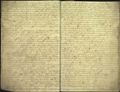 <p>While I was laboring under the extreme difficulties caused by the contests of these parties of religionists, I was one day reading the Epistle of James, First Chapter and fifth verse, which reads, If any of you lack wisdom, let him ask of God, that giveth to all men liberally and upbraideth not, and it shall be given him. Never did any passage of scripture come with more power to the heart of man that this did at this time to  mine. It seemed to enter with great force into every feeling of my heart. I reflected on it again and again, knowing that if any person needed wisdom from God, I did, for how to act I did not know and unless I could get more wisdom than I then had would never know, for the teachers of religion of the different sects understood the same passage of Scripture so differently as to destroy all confidence in settling the question by an appeal to the Bible. At length I came to the conclusion that I must either remain in darkness and confusion or else I must do as James directs, that is, Ask of God. I at last came to the determination to ask of God, concluding that if he gave wisdom to them that lacked wisdom, and would give liberally and not upbraid, I might venture. So in accordance with this my determination to ask of God, I retired to the woods to make the attempt. It was on the morning of a beautiful clear day early in the spring of Eightteen hundred and twenty. It was the first time in my life that I had made such an attempt, for amidst all my anxieties I had never as yet made the attempt to pray vocally.</p>
<p>After I had retired into the place where I had previously designed to go, having looked around me and finding myself alone, I kneeled down and began to offer up the desires of my heart to God, I had scarcely done so, when immediately I was siezed upon by some power which entirely overcame me and had such astonishing influence over me as to bind my tongue so that I could not speak. Thick darkness gathered around me and it seemed to me for a time as if I were doomed to sudden destruction. But exerting all my powers to call upon God to de liver me out of the power of this enemy which had siezed upon me, and at the very moment when I was ready to sink into despair and abandon myself to destruction, not to an im aginary ruin but to the power of some actual being from the unseen world who had such a marvelous power as I had never before felt in any being. Just at this moment of great alarm I saw a pillar of light exactly over my head above the brightness of the sun, which descended gracefully gradually untill it fell upon me. It no sooner appeared than I found myself delivered from the enemy which held me bound. When the light rested upon me I saw  two personages (whose brightness and glory defy all description) standing above me in the air.  One of them spake unto me calling me by name and said (pointing to the other) This is my beloved Son, Hear him.</p>
<p>My object in going to enquire of the Lord was to know which of all the sects was right, that I might know which to join. No sooner therefore did I get possession of myself so as to be able to speak, than I asked the personages who stood above me in the light, which of all the sects was right, (for at this time it had never entered into my heart that all were wrong) and which I should join. I was answered that I must join none of them, for they were all wrong, and the Personage who addressed me said that all their Creeds were an abomination in his sight, that those professors were all corrupt, that they draw near to me to with their lips but their hearts are far from me, They teach for doctrines the commandments of men, having a form of Godliness but they deny the power thereof. He again forbade me to join with any of them and many other things did he say unto me which I cannot write at this time. When I came to myself again I found myself lying on my back looking up into Heaven.</p>