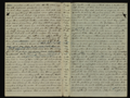 &nbsp;&nbsp;&nbsp;Mr. Smith was soon informed that 10 or 12 men were clubed together with one willard chase a Methodist class leader at their head and what was most rediculous they had sent for a conjuror to come 60 miles to divine the place where the record was deposited by magic art<br>
&nbsp;&nbsp;&nbsp;we were apprehensive that the pates were taken out and secreted some where and we were somwhat uneasy least they might like Moses who was hid in the bulrushes be discovered by our enemies-accordingly the morning after we heard of their plans Mr Smith went over a hill that lay east of us to see what he could discover among the neighbors there at the first house he came to he found the conjuror Willard chase and the company all together this was the house of one Mr Laurence he made an errand and went in and sat down near the door leaving the door ajar for the men were so near that he could hear their conversation they were devising many plans and schemes to find Joe Smiths gold bible as they termed it the conjurer was really animated although he had travelled 60 miles during the latter part of the day and the night before.<br>
&nbsp;&nbsp;&nbsp;the woman was uneasy at the exposures they were making she stepped through a back door into the yard and called to her husband in a suppressed voice (but so loud that Mr. Smith heard every word distinctly) Sam, Sam said she you are cutting your own throat-the conjuror bawlled out again at the top of his voice I am not afraid of any body we will have the plates in spite of Joe Smith or all the Devils in Hell-<br>