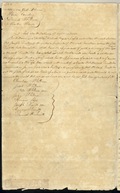 &nbsp;&nbsp;&nbsp;And also the testimony of eight witnesses<br>
&nbsp;&nbsp;&nbsp;Be it known unto all Nations Kindreds tongues + people unto whom this work shall come that Joseph Smith jun. the author + proprietor of this work has shewn unto us the plates of which hath been spoken which have the appearance of gold + as many of the leaves as the said Smith has translated we did handle with our hands + we also saw the engravings thereon all of which has the appearance of ancient work + of curious workmanship + this we bear record with words of soberness that the said Smith has shewn unto us for we have seen + hefted + know of a surety that the said Smith has got the plates of which we have spoken + we give our names unto the world to witness unto the world that which we have seen + we lie not God bearing witness of it.<br>&nbsp;
<br>
Christian Whitmer<br>
Jacob Whitmer<br>
Peter Whitmer, Jun.<br>
John Whitmer<br>
Hiram Page<br>
Joseph Smith, Sen.<br>
Hyrum Smith<br>
Samuel H. Smith