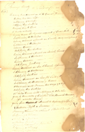 Serving warrant on Joseph Smith of...<br>
Subpoening 12 witnesses & travel<br>
attendance with Prisoner two days & 1 night<br>
Notifying two justices<br>
10 miles travel with mittimus to take him<br>
