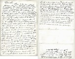 Dear Sir<br>
<br>
&nbsp;&nbsp;&nbsp;Whereas I have been informed that you have been appointed with others to investigate the subject of mormonism and a resolution has been past to ascertain the real orrigin of the sd Book   this is therefore to inform you that I have made a statement to D P Hurlbut relative to writings of S Spalding Esq sd Hurlbut is now at my store  I have examined the writings which he has obtained from sd Spaldings widowe  I recognise them to be the writings hand writing of sd Spalding but not the manuscript I had refferance to in my statement before alluded to  as he informed me he wrote in the first place he wrote for his own amusement and then altered his plan and commenced writing a history of the first Settlement of America  the particulars you will find in my testimony Dated Sept 1833  August 1833 --   for years before he left this place I was quite intimate with sd Spalding   we had many private interviews   the history he was writing was the topic of his conversation relating his progress and Contemplating the avails of the same I also contemplated reading his history but never saw it in print untill I saw the Book of Mormon where I find much of the history and the names verbatim   the Book of mormon does not contain all the writings  sd Spladings   I expect to see them if Smith is permitted to go on and as he says  get his other plates   the first time that Mr Hyde a mormon Preacher from Kirtland preached in the centre School house in this place the Hon Nehmiah King attended   as soon as Hyde had got through King left the house and said that Hide had preached from the writings of S Spalding<br>
<br>
&nbsp;&nbsp;&nbsp;In conclusion I will observe that the names and most of the historical part of the Book of Mormon is as familiar to me as Most modern history if  if is not Spaldings writings copied it is the same as he wrote and if Smith was inspired I think it was by the same Spirit that Spalding possessed which he confessed to be the love of money<br>
<br>
Coneaut   Dec 31 1833 Ashtabula Co NY