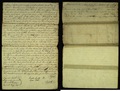 &nbsp;&nbsp;&nbsp;This Agreement made and Concluded this 6th day of April Ano Domini one thousand eight hundred and twenty nine Between Isaac Hale of the Township of Harmony in the County of Susquehanna and State of Pennsyvania of the one part and Joseph Smith Jun. of the Township County  and State aforesaid of the other part Witnesseth that the said Isaac Hale hereby Covenants and agrees to sell and convey to the said Joseph Smith Jun. his Heirs Executors Administrators or assigns by a good and sufficient Deed containing a General Warranty all that certain piece or parcel of land with its appurtenances situate lying and being in the Township of Harmony in the County of Susquehanna and State of Pennsyvania and butted bounded and described as follows Viz. Begining at a Post on the North side bank of the Susquehann River thence North half a degree West one hundred & eleven perches to a post thence North eighty nine and a half degrees East twenty perches to a post thence South half a degree East one hund red and nineteen perches to a Sugar tree on the Bank of said River thence down the River to Bank to the place of Begining Containing in the whole thirteen Acres and eighty Rods be the same more or less, In consideration and for the some of two hundred Dollars to be paid in the following Parshal paymets Viz. one Hundred & fourteen Dollars to be paid by the first of May 1829, and the remainder the first of May 1830 For the due performance of the covenants and agreements afore said the said parties hereby bind themself themselves their Heirs executors Administrators and assigns each to the other respectfully respectively in the penal sum of four hundred Dollars to be paid by the party delinquent to the party complaining In Witness wher of they have hereunto set their hands and seals the day and year first above written<br>
<table cellpadding=2 cellspacing=2>
<tr>
<td width=200>
Signed Sealed and
</td>
<td>
Joseph Smith Jr.   
</td>
<td>
Signed
</td>
</tr>
<tr>
<td>
Delivered in presence
</td>
<td>
Isaac Hale
</td>
<td>
Sealed
</td>
</tr>
<td>
Oliver H P Cowdery
</td>
<td></td><td></td>
</tr>
</tr>
<td>
Samuel H Smith
</td>
<td></td><td></td>
</tr>
</table>
<br>
&nbsp;&nbsp;&nbsp;Received on the within Sixty four Dollars April 6th 1829&nbsp;&nbsp;&nbsp;&nbsp;&nbsp;Isaac Hale<br>
&nbsp;&nbsp;&nbsp;Received on the within fifty <Dollars> April 27th 1829&nbsp;&nbsp;&nbsp;&nbsp;&nbsp;Isaac Hale<br>
&nbsp;&nbsp;&nbsp;Received the interest on the within in full up to this date  June the 21. 1830&nbsp;&nbsp;&nbsp;&nbsp;&nbsp;Isaac Hale<br>
&nbsp;&nbsp;&nbsp;Recd on the within in full Harmony August 26th. 1830