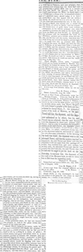 &nbsp;&nbsp;&nbsp;The defendant was brought before me by virtue of a warrant on the 30th day of June, A. D. 1830...<br>
&nbsp;&nbsp;&nbsp;Josiah Stowel, being by me sworn,... says that about three years since, prisoner was put under arrest by an officer at Bainbridge in Chenango county, for breaking the peace, and that he escaped from the officer and went to Palmyra;... and that prisoner told witness after he was arrested in Bainbridge, he would not look for money, &c. any more;
